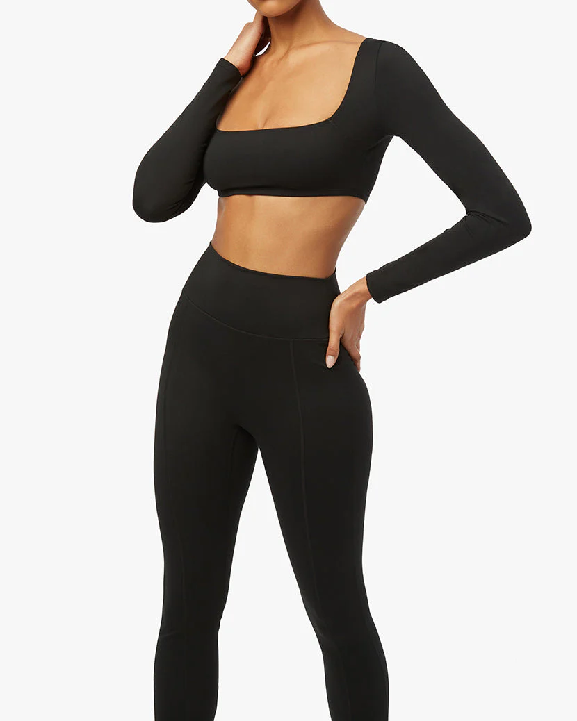 Slit Front Legging | Black - Image 3
