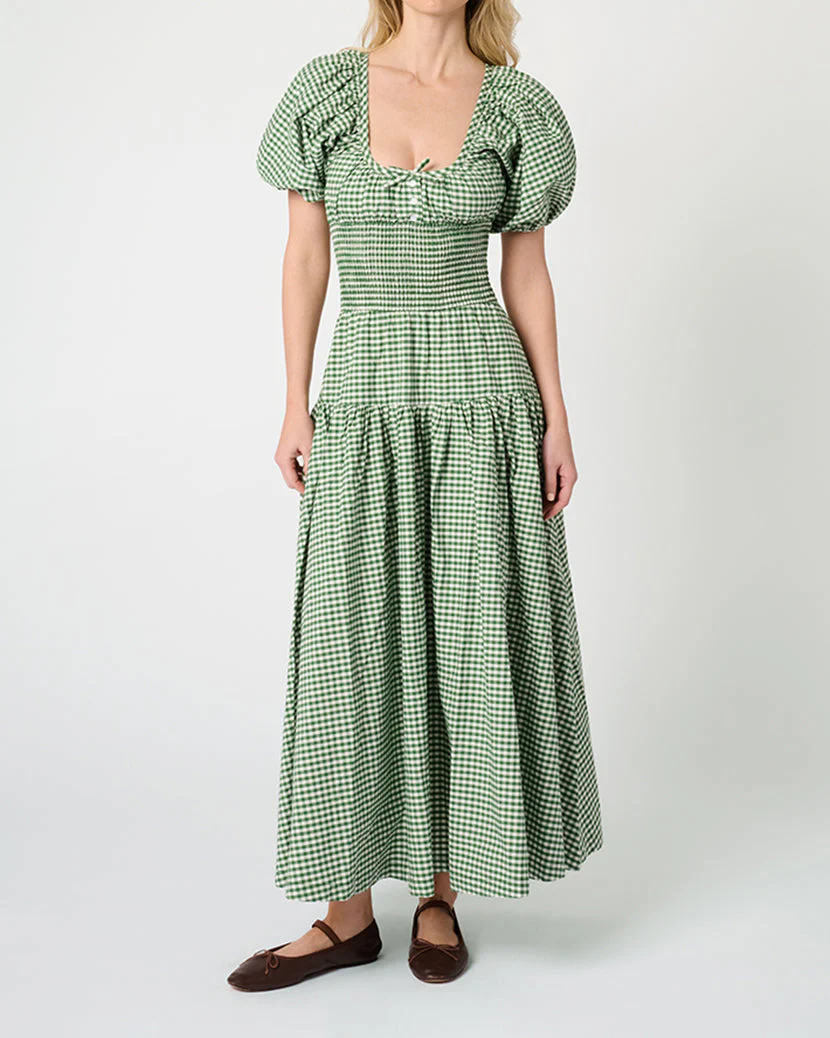 Smocked Waist Midi Dress | Fern