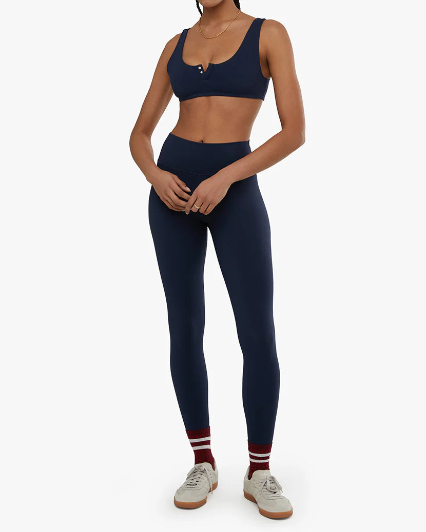 Snap Front Scoop Bra | Navy - Image 4