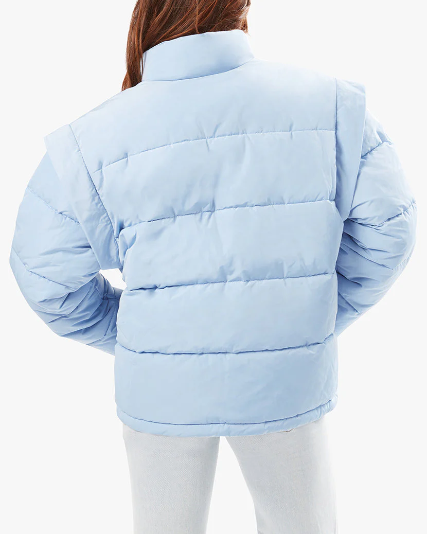 Snap Off Sleeve Nylon Puffer Jacket | Blue Bell - Image 4