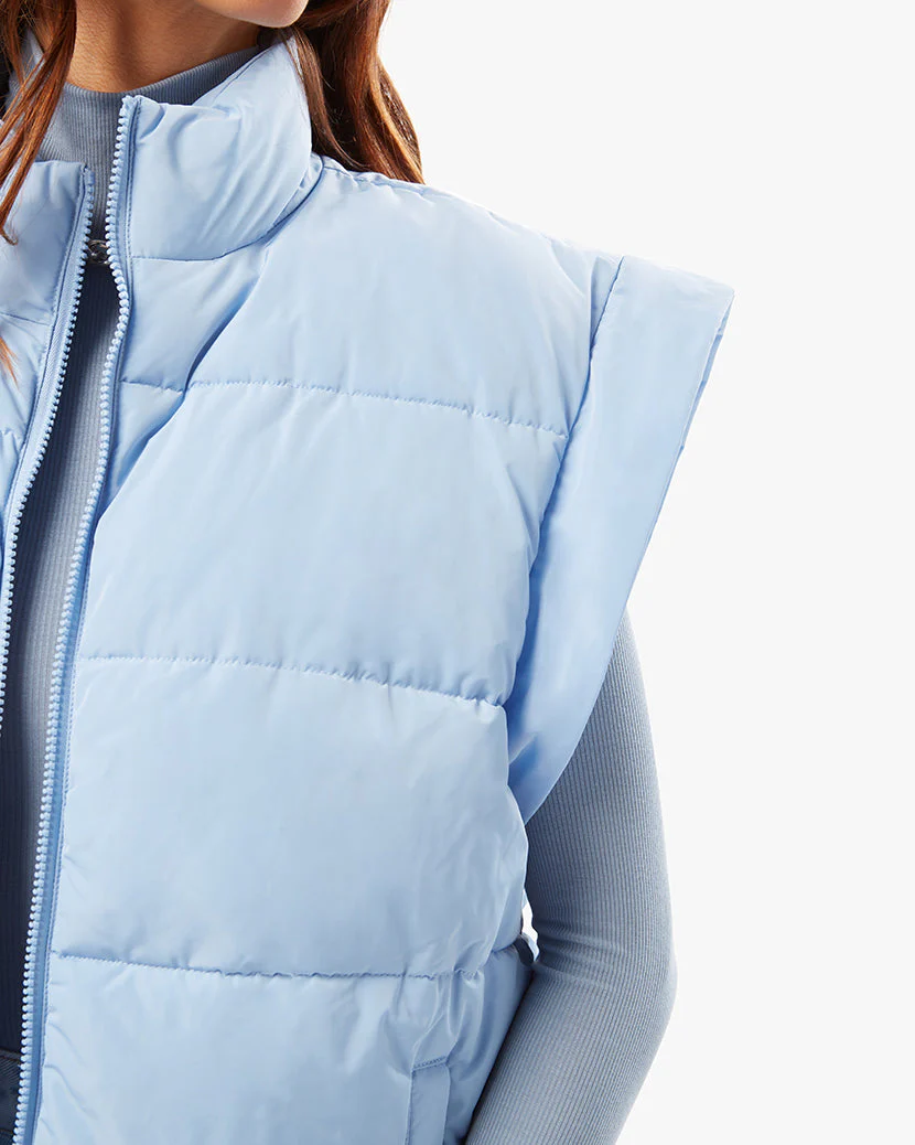 Snap Off Sleeve Nylon Puffer Jacket | Blue Bell - Image 6
