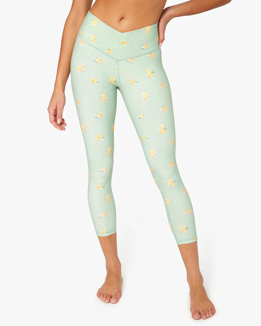 Splice Legging | Polka Dot Floral Sea Green - Image 2