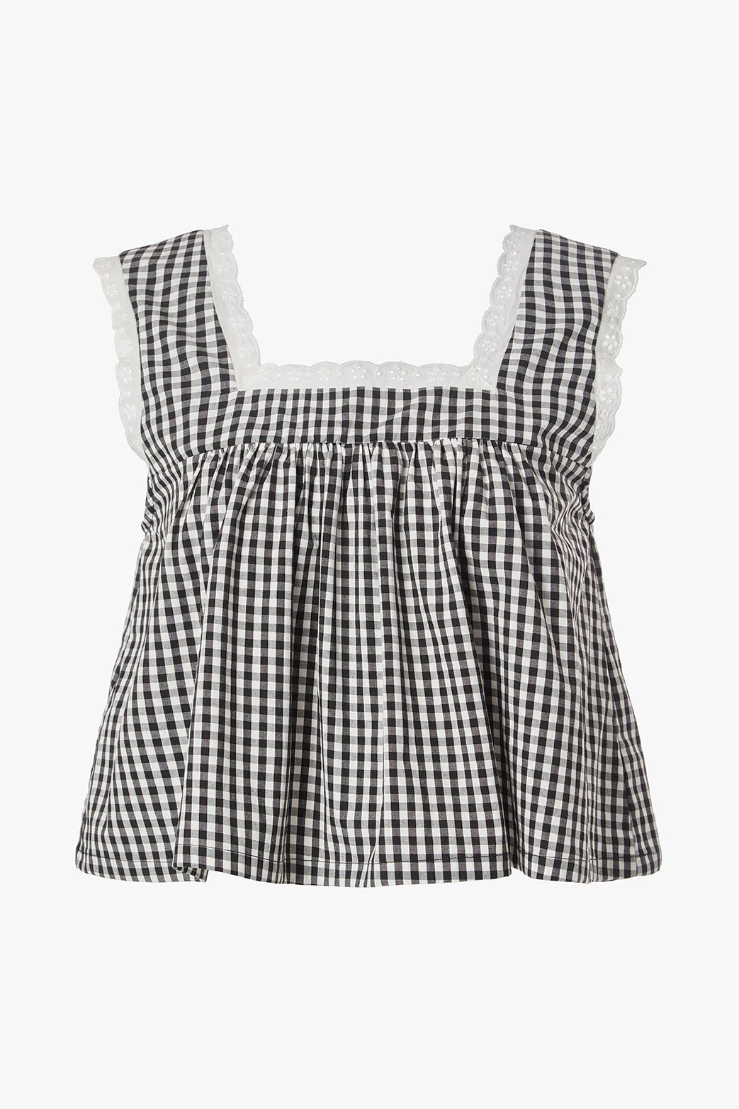Square Neck Baby Doll Top | Black - Image 2