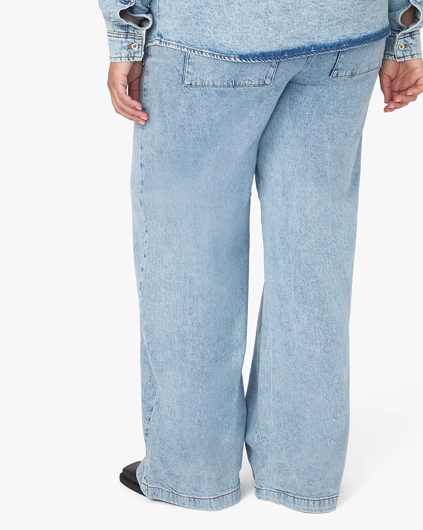 Straight Leg Indigo Denim Pull On Jean | Light Rustic - Image 5