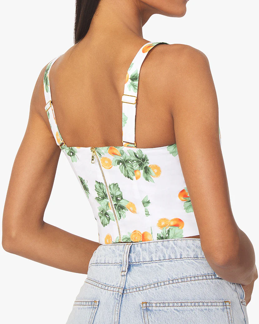 Straight Neck Oranges Corset | Optic White - Image 4