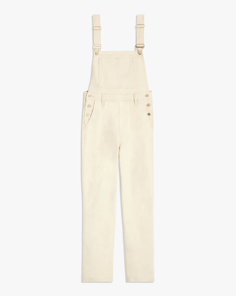 Straight Tapered Stretch Denim Overall | Unbleached - Image 2