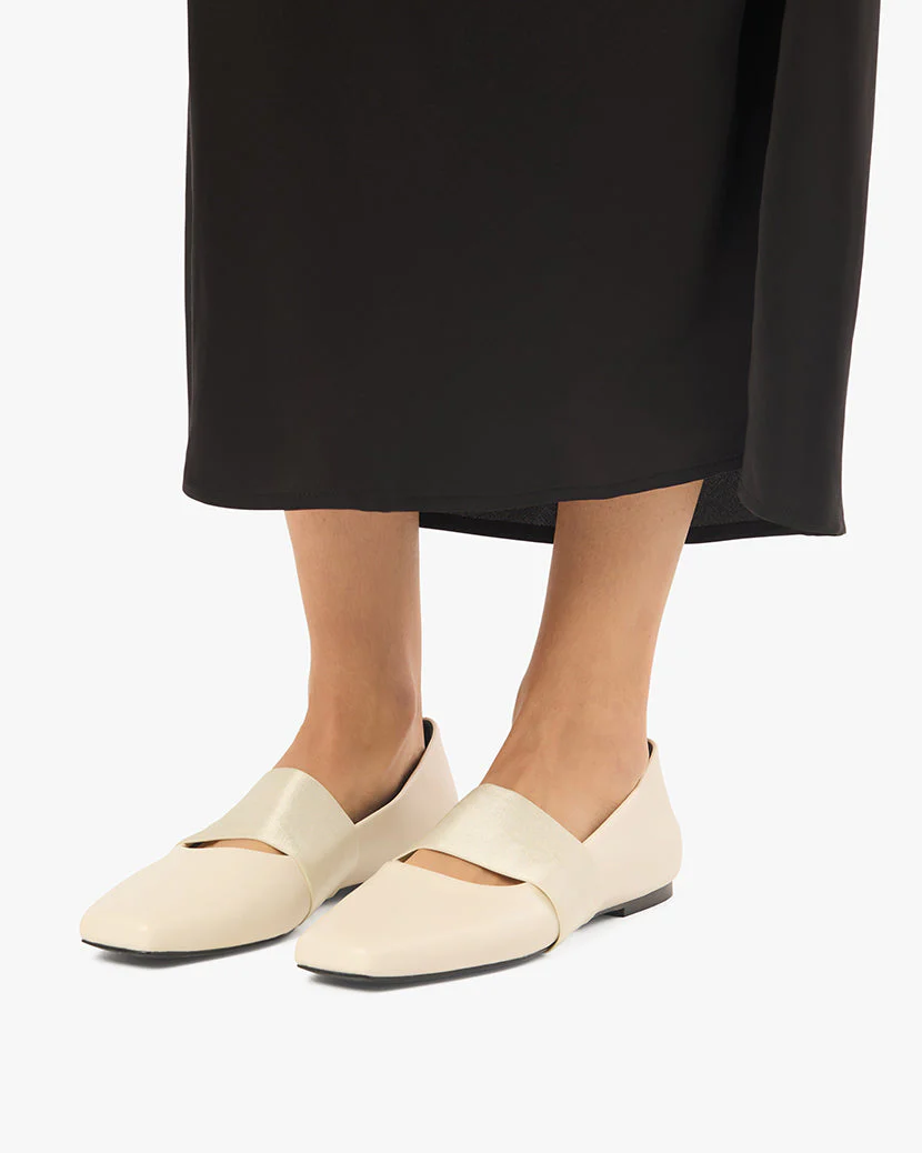 Strap Ballet Flat | Ivory
