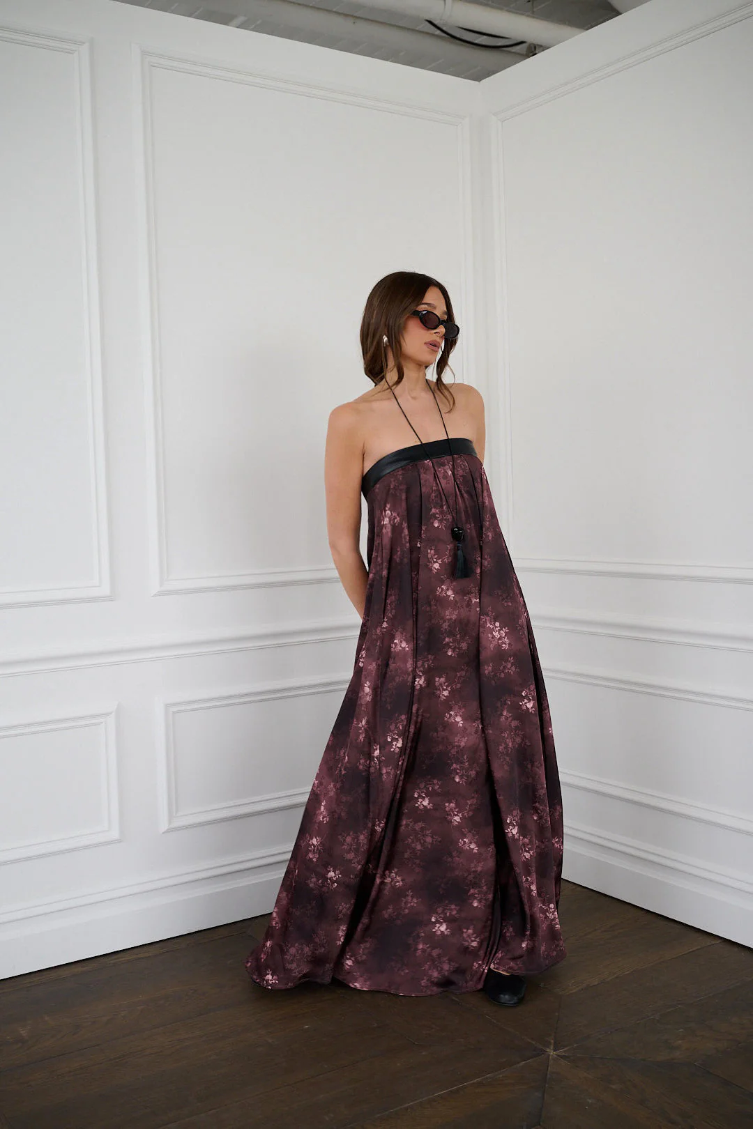 Strapless Maxi Dress | Chestnut - Image 3