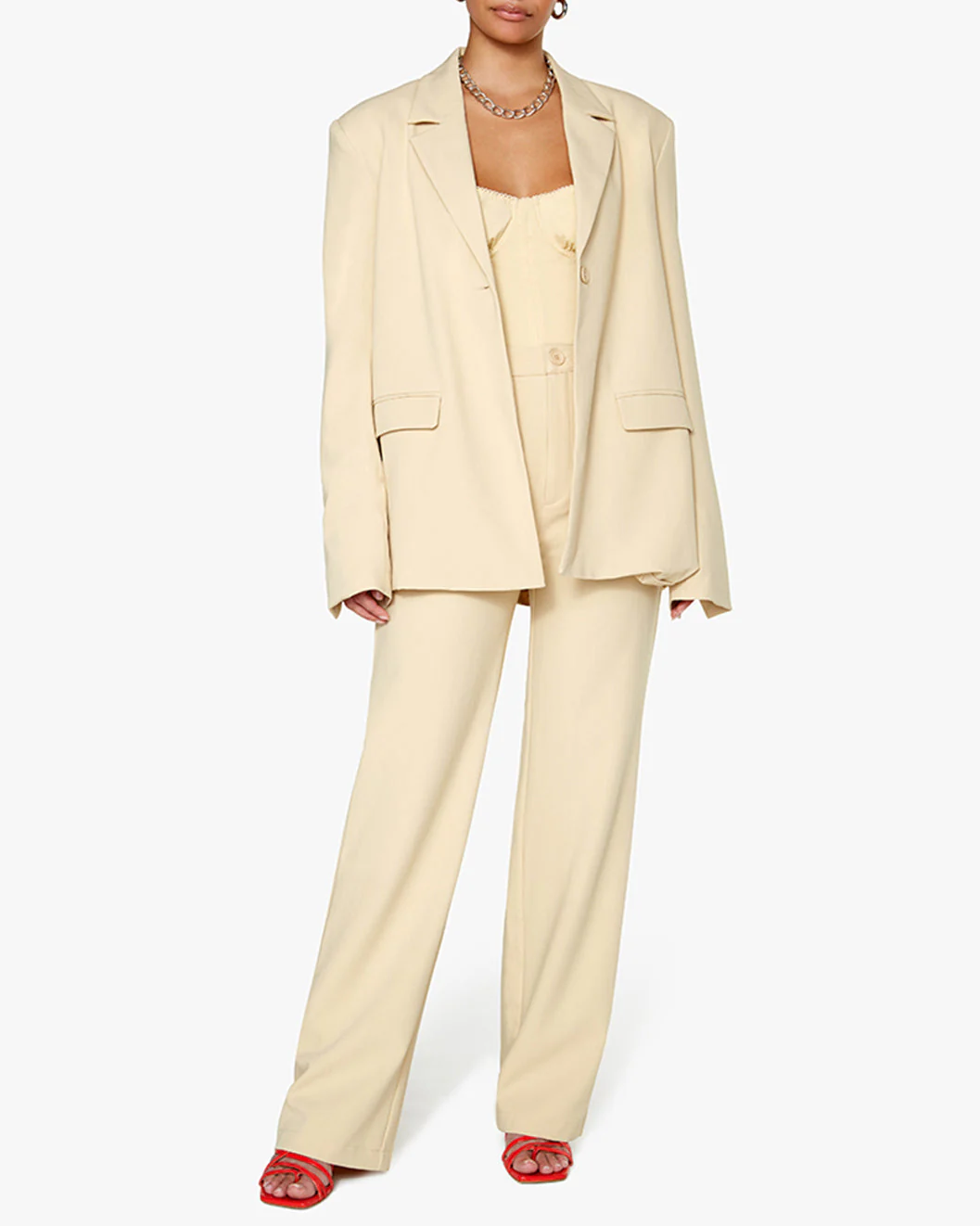 Summer Stretch Herringbone Twill Blazer | Taupe - Image 3