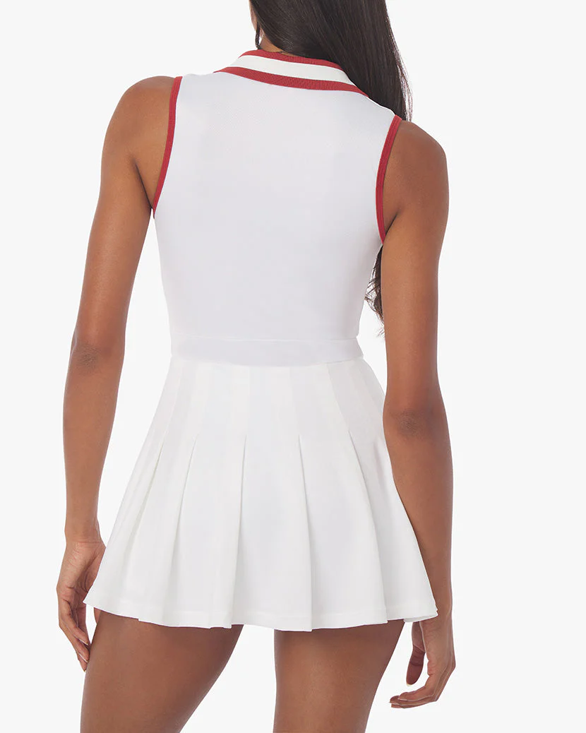 Tennis Dress | Optic White Match Red - Image 5