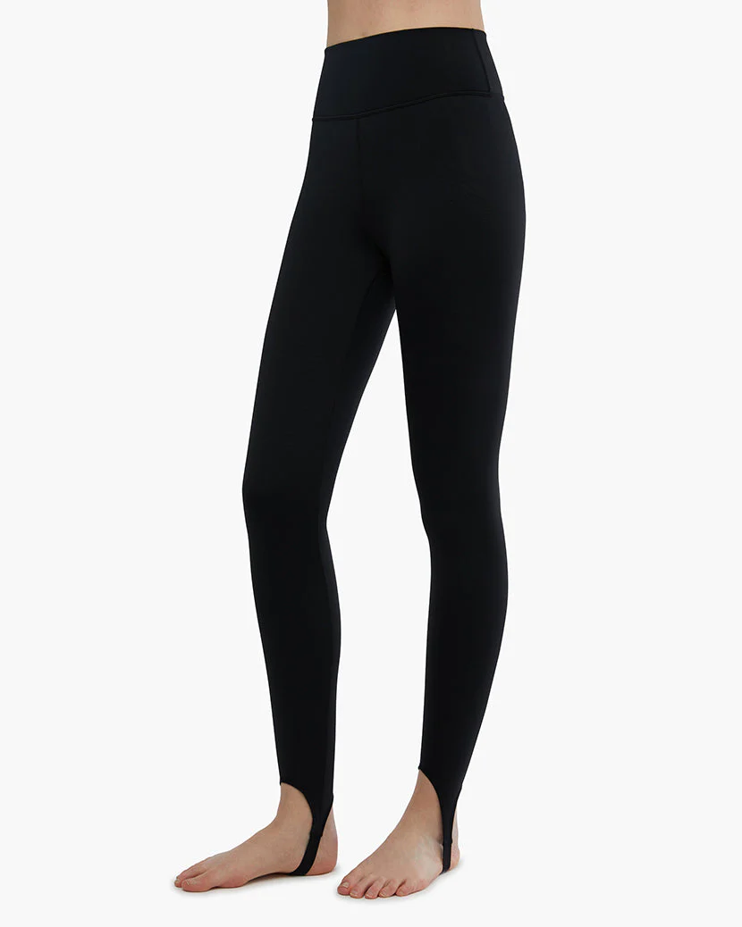 Thermal High Rise Stirrup Legging | Black - Image 4