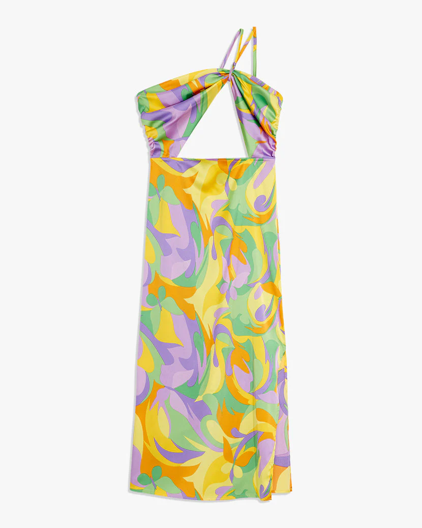 Tie Halter Saved By The Bell Dress | Multi