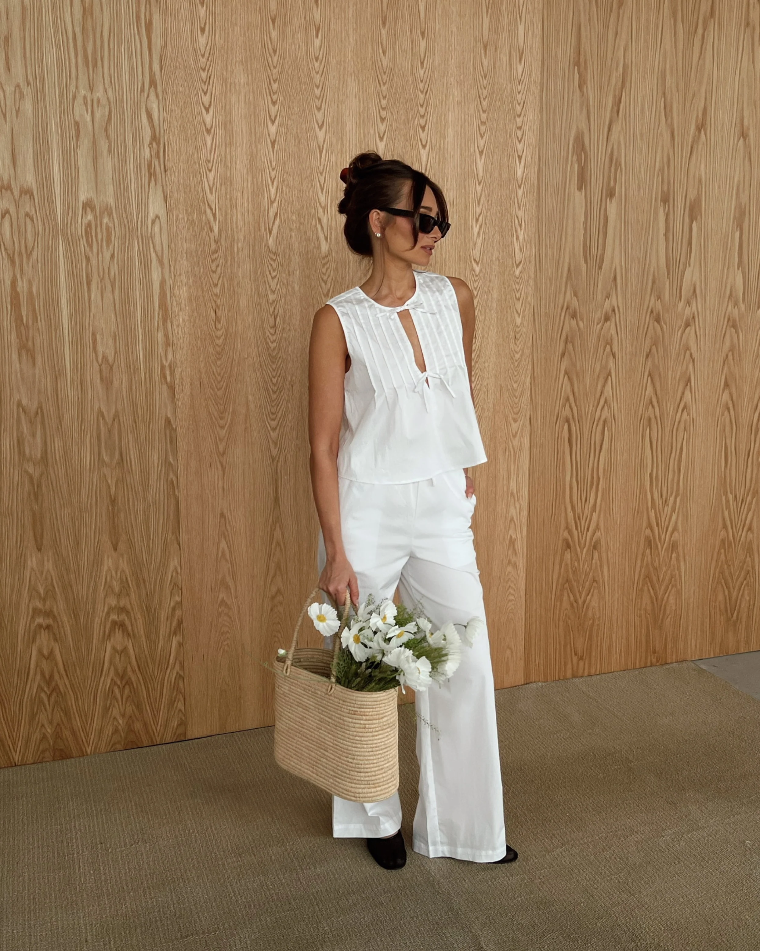 Tie Waist Pant | Classic White (V2)