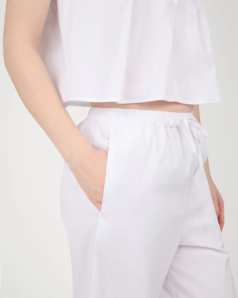 Tie Waist Pant | Classic White (V2) - Image 5