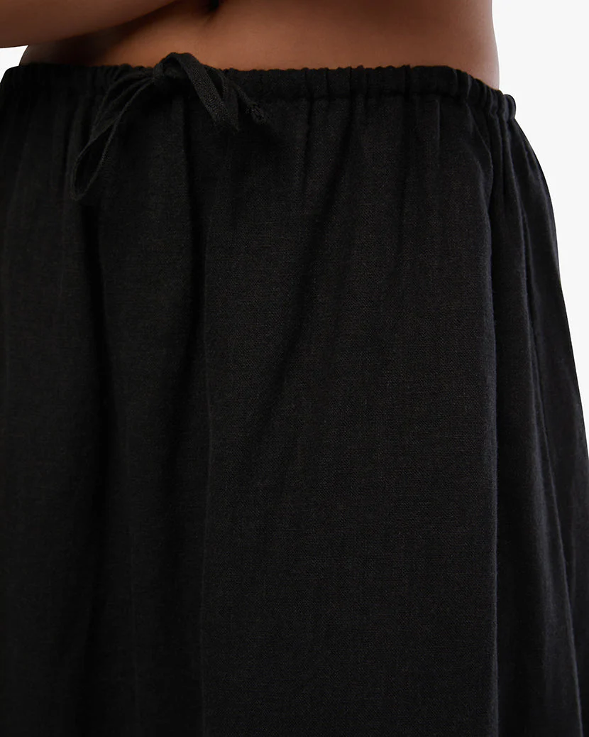 Tie Waist Skirt | Black - Image 5