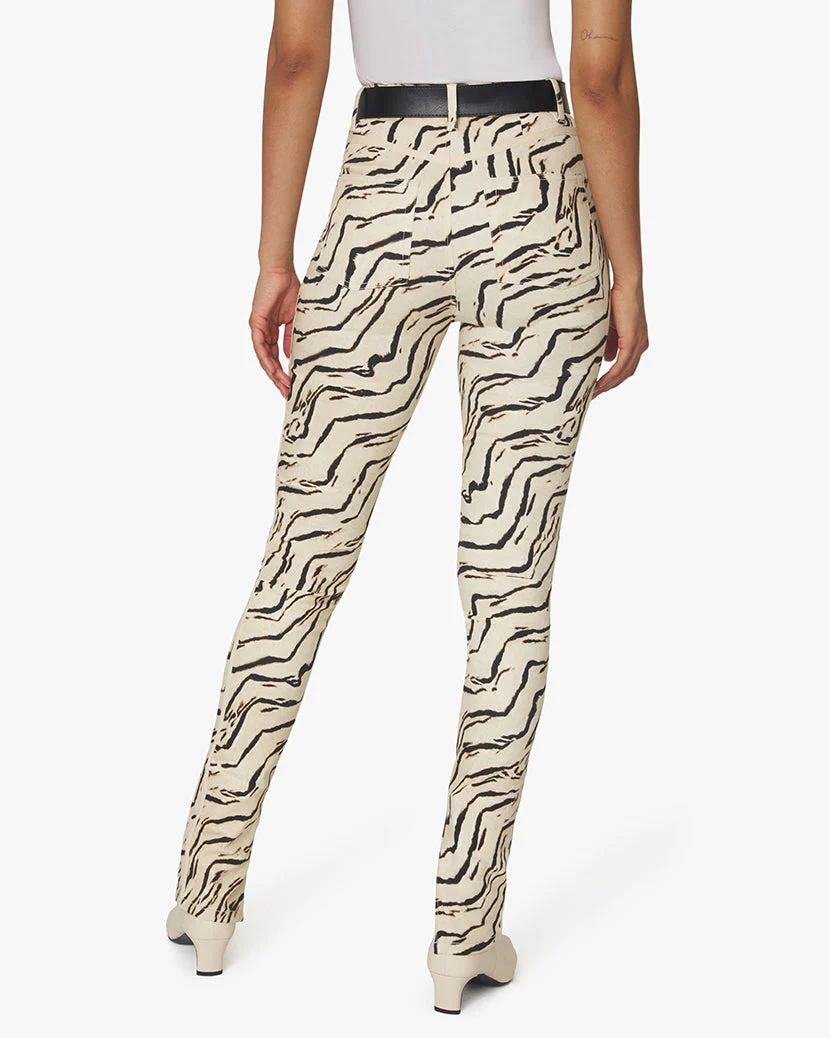 Tiger Piped Stiletto Slit Denim Jean | Ivory - Image 5