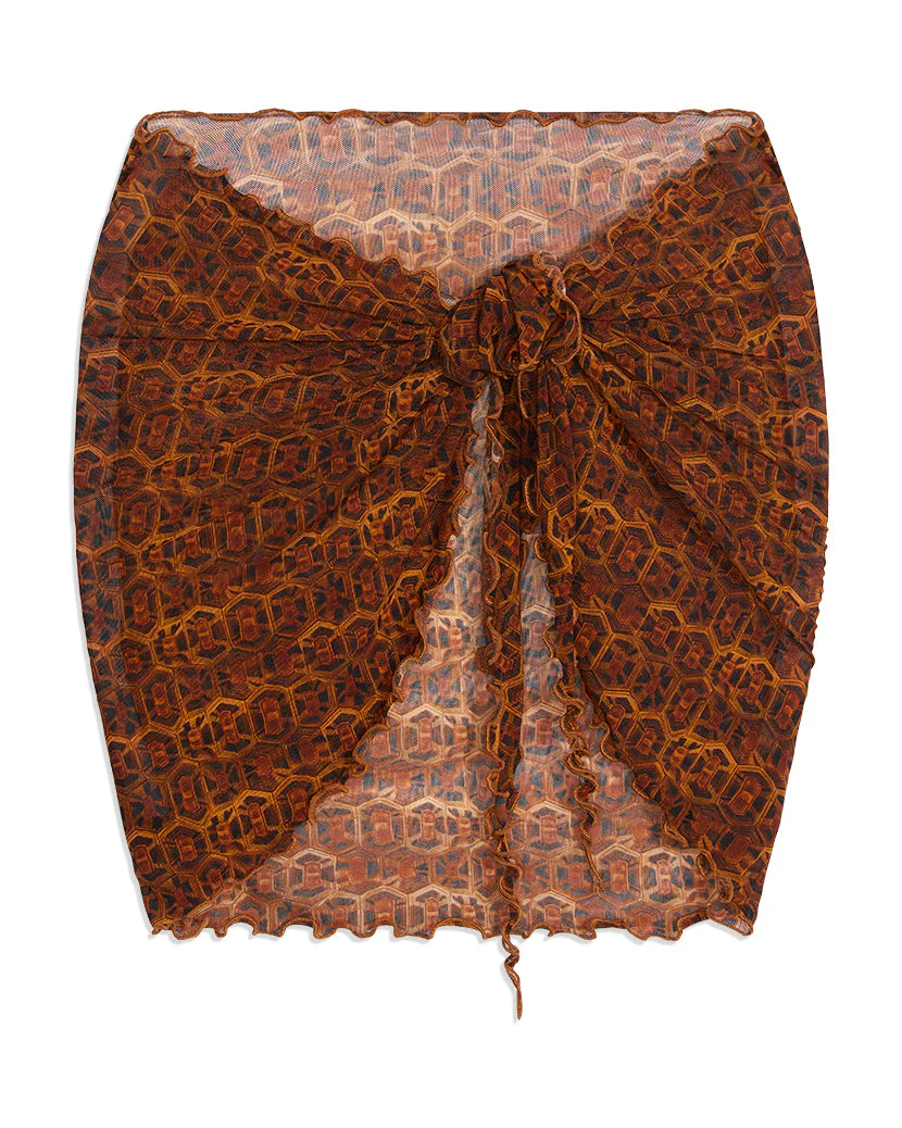 Tortoise Shell Sarong | Tan - Image 3