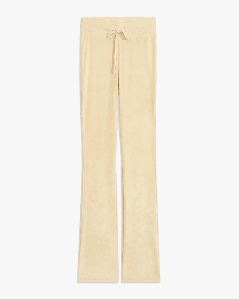 Towel Terry Kick Flare Pants | Taupe - Image 2