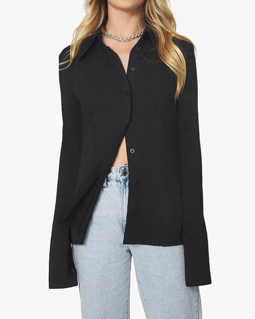 Traditional Button Up Shirt | Black - Image 3