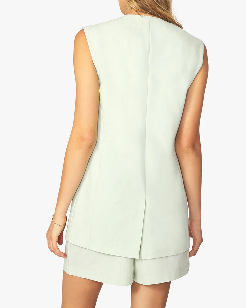 Trouser Suiting Blend Shorts | Fog Green - Image 3