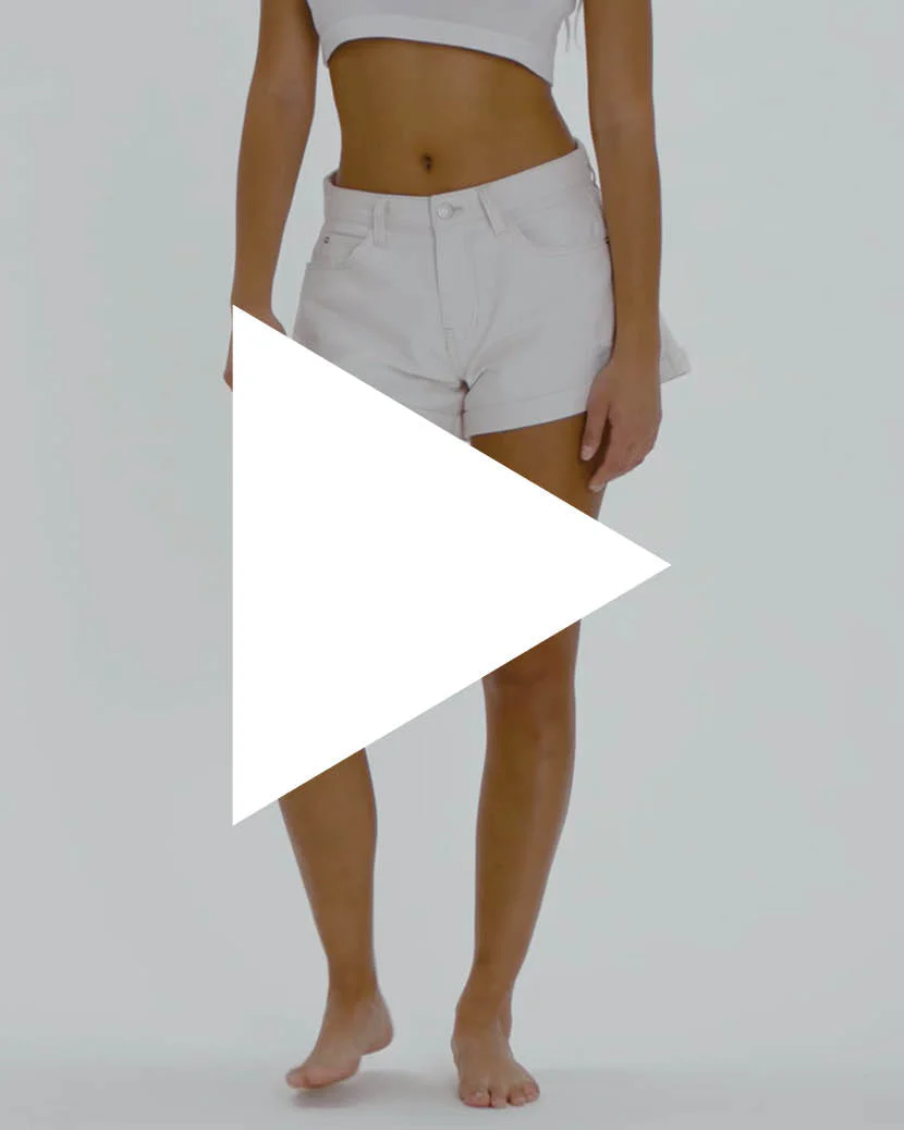 Trumpet Flare Rigid Denim Short | Super Bleached - Image 8