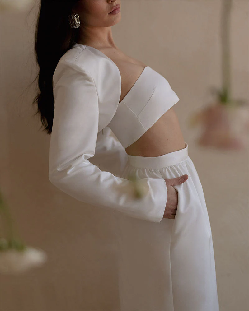 Tulip Long Skirt | White - Image 8