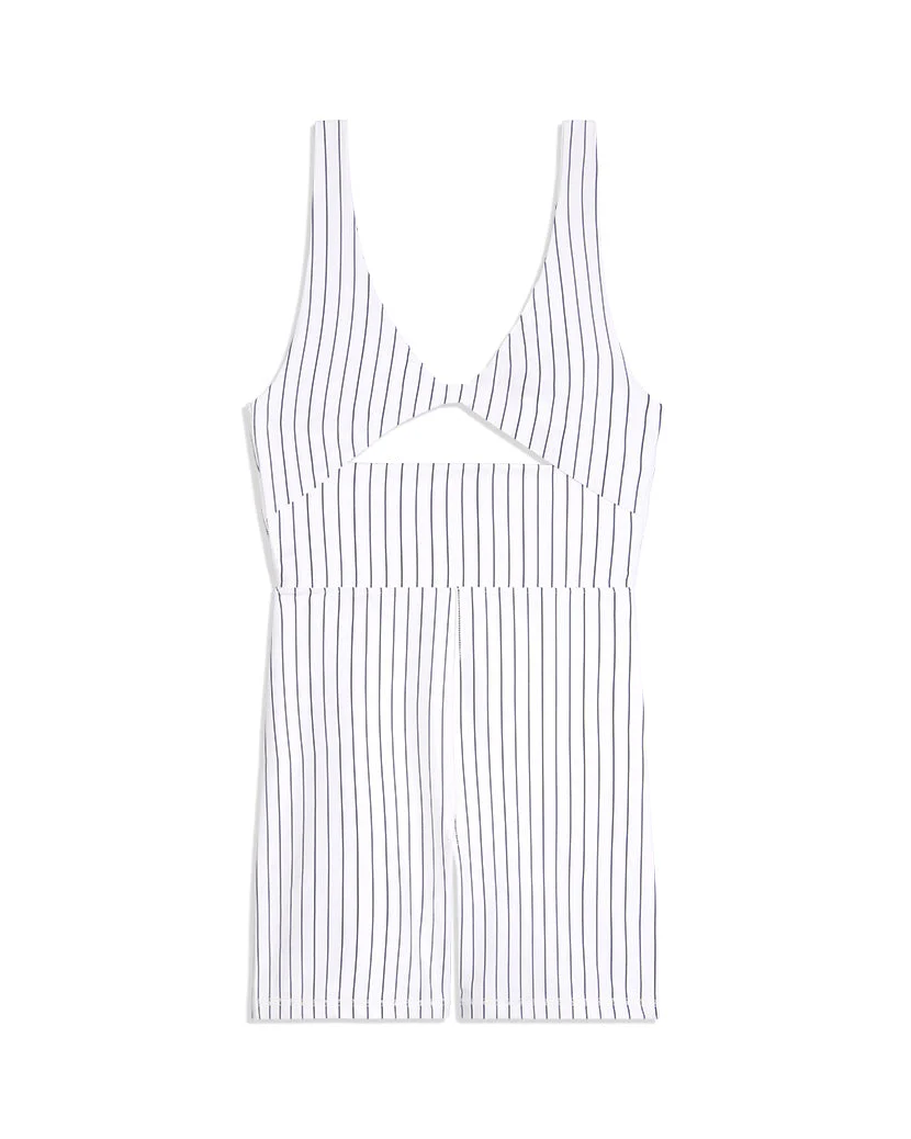 Twist Cutout Bodysuit Brushed Poly | Off White Black - Image 2