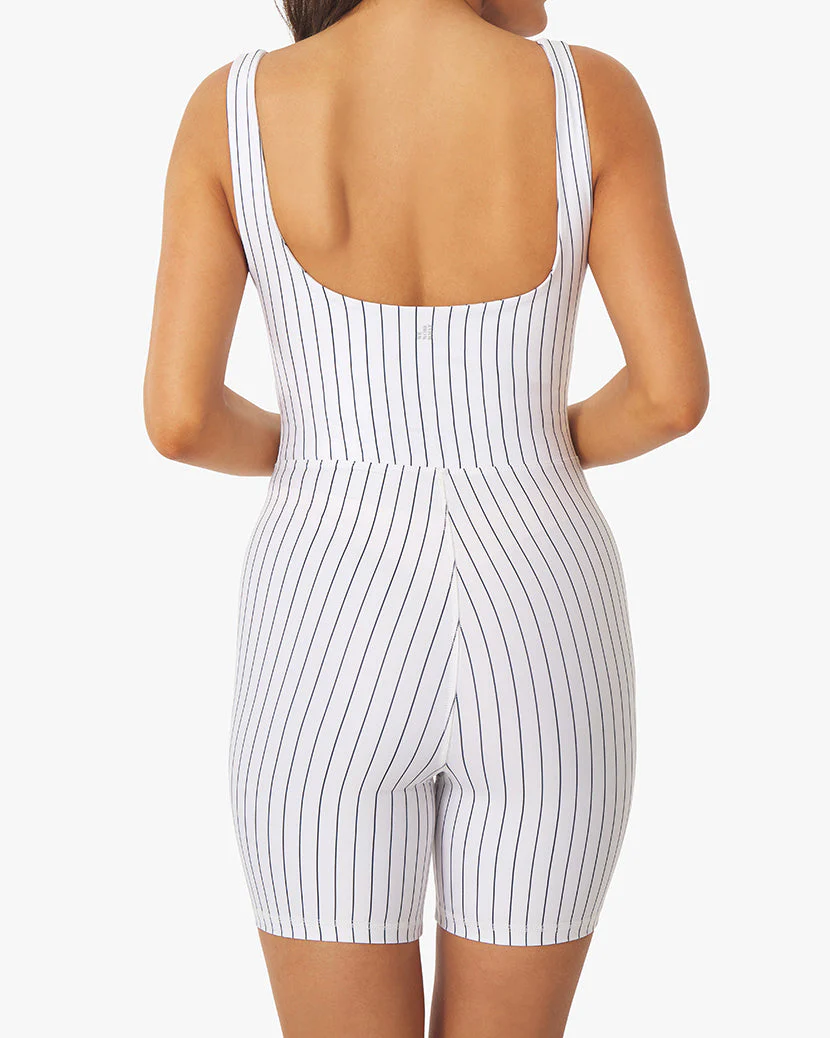 Twist Cutout Bodysuit Brushed Poly | Off White Black - Image 4