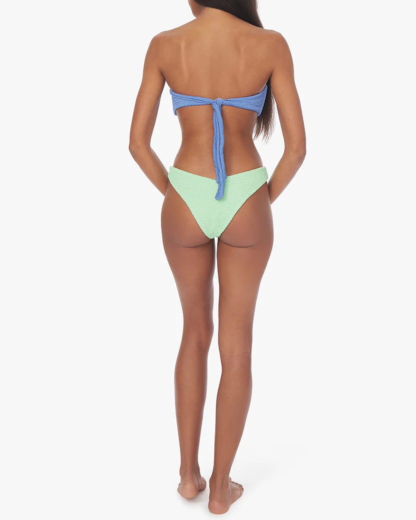 U-Ring Spongie Seersucker Bandeau Bikini Top | Blue Jean - Image 3
