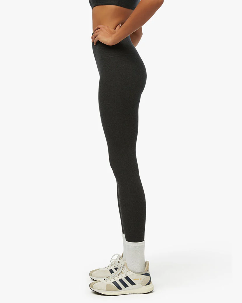 Ultra High Rise Cotton Jersey Legging | Dark Heather Grey - Image 4