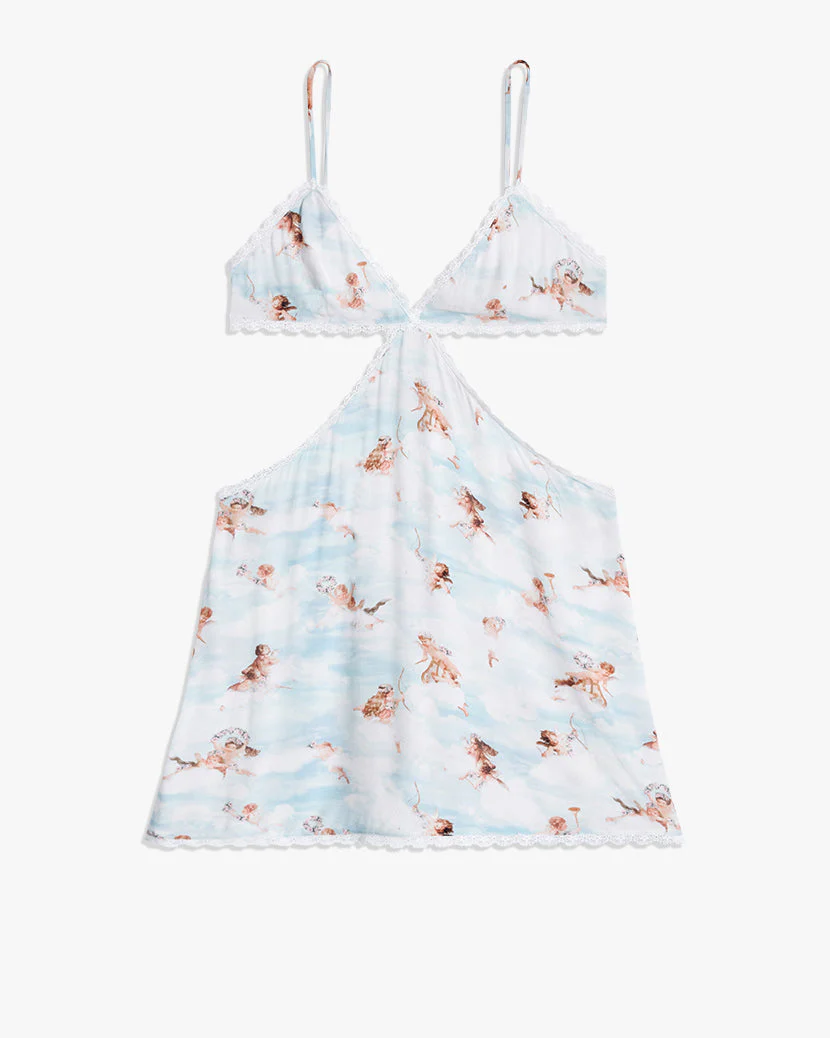 V-Neck Cutout Dress | Baby Angels Baby Blue
