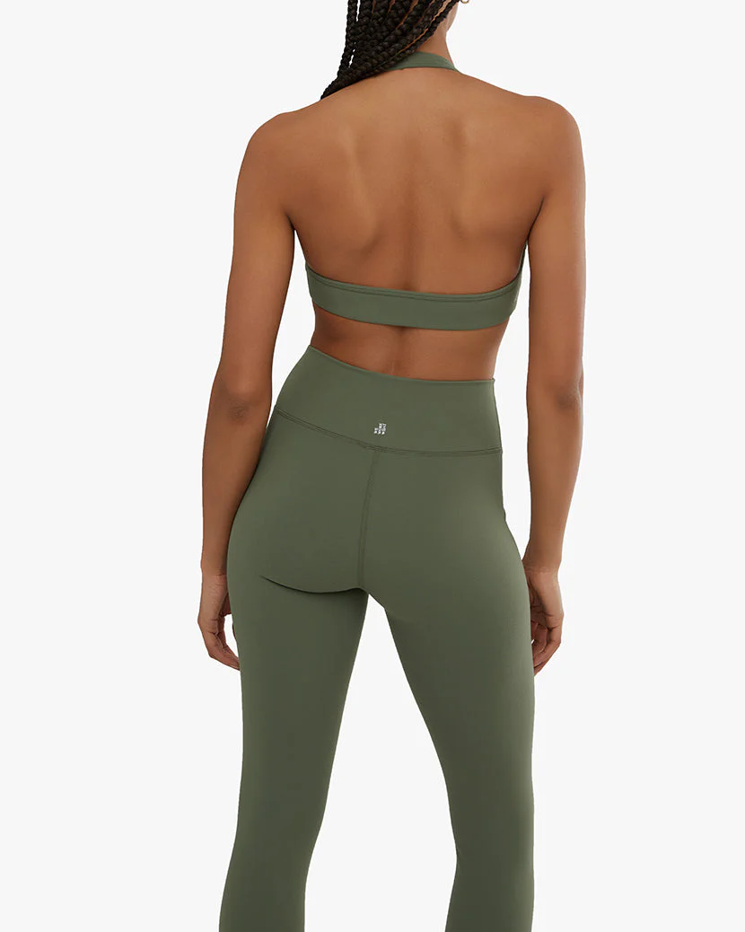 V-neck Halter Bra | Army Green - Image 5