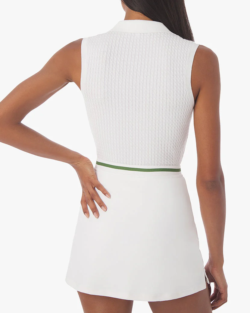 V-Neck Polo Tank | Optic White (V1) - Image 5