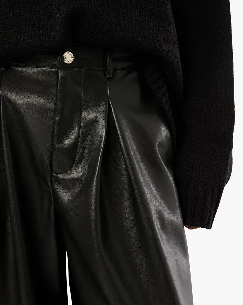 Vegan Leather Extreme Wide Leg Pant | Black - Image 5