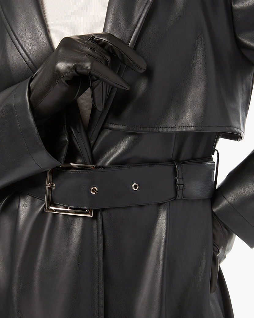 Vegan Leather Gloves | Black - Image 3