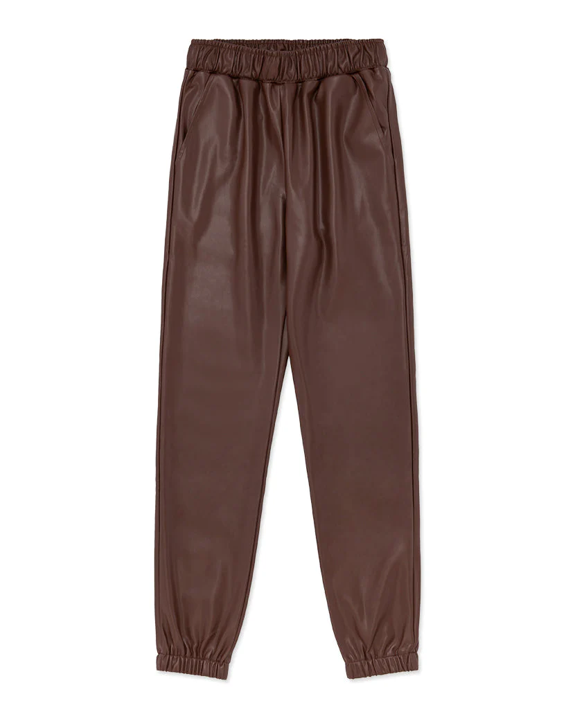 Vegan Leather Jogger | Cacao - Image 2