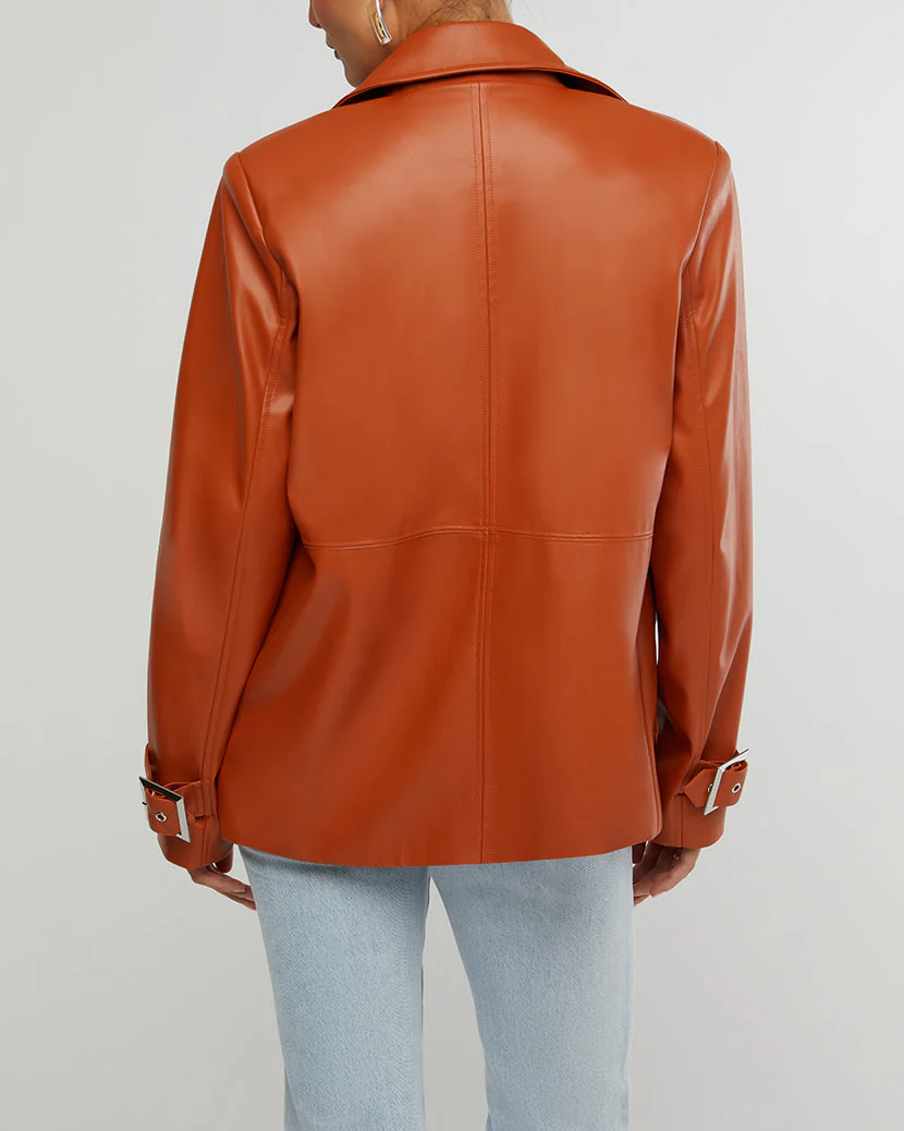 Vegan Leather Western Jacket | Cider - Image 6