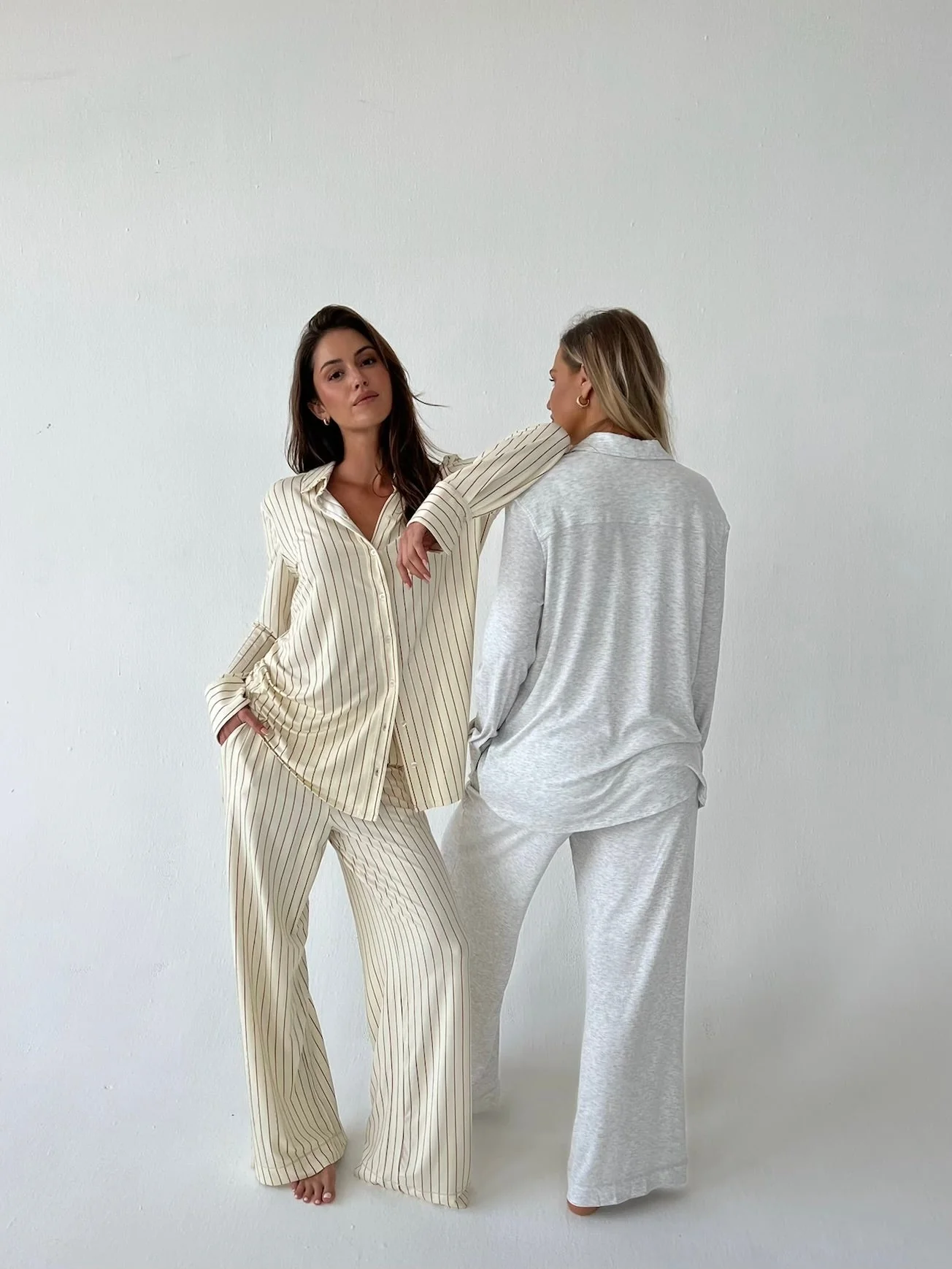 Wide Leg Pant | Cream x Mocha Mousse - Image 3