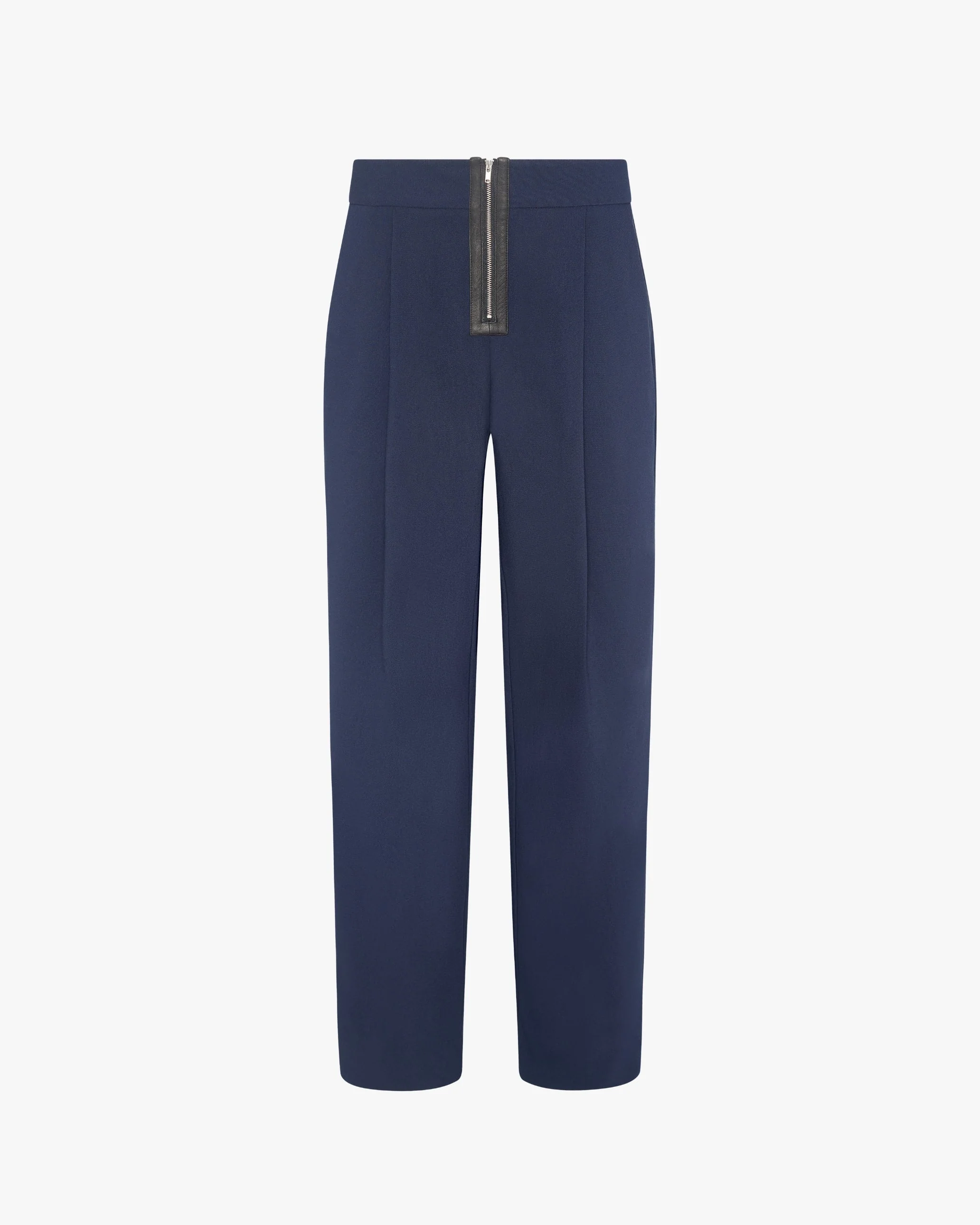 Zip Front Trouser | Navy x Black - Image 2