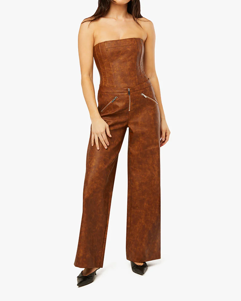 Zipper Fly Pant | Brown - Image 4